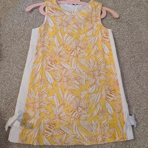 Lilly Pulitzer Yellow and White Floral Kids Dress